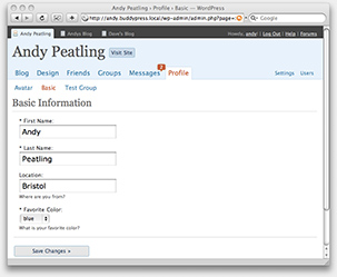 Profiles are customizable, with different field types available for members to complete.