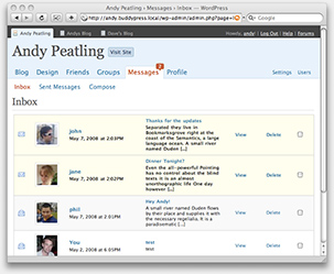 Members can write private messages to other members.